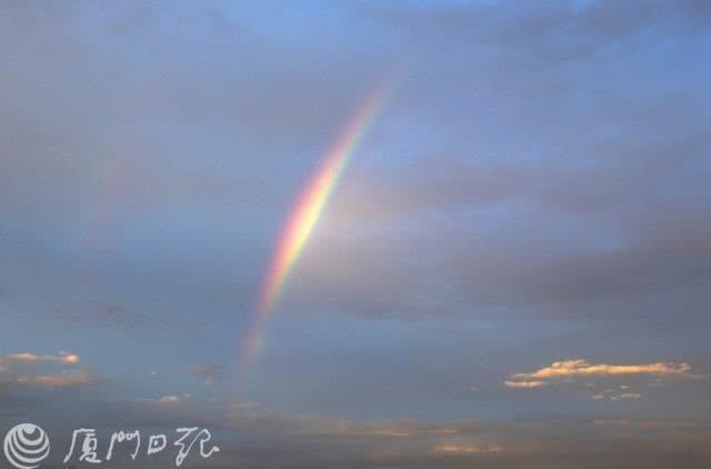 多图！鹭岛今天傍晚的彩虹刷屏朋友圈，你拍到了吗？